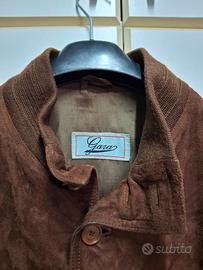 Giacca Vintage in vera pelle scamosciata- XL/XXL
