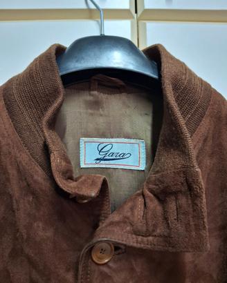 Giacca Vintage in vera pelle scamosciata- XL/XXL