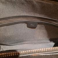 Borsa Dior homme black leather zip briefcase bag