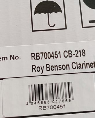 Clarinetto Roy Benson cb218