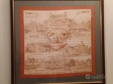 Antico foulard 1911 - 50° del Regno d'Italia