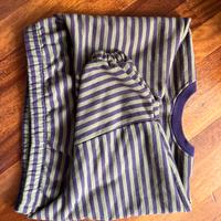 Felpa a righe verde e viola,taglia XS-S