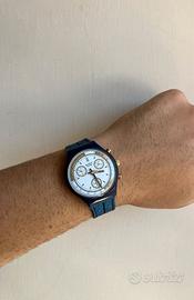 Orologio Swatch Chrono Vintage Blu/Oro