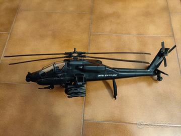Modellino Elicottero Apache Luci Movimento Pile Fu