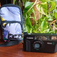 macchina foto vintage CANON PRIMA 5 con custodia