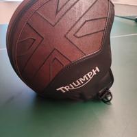 casco con grafiche in pelle Triumph