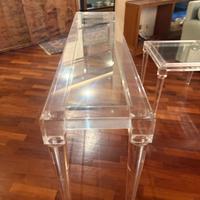 Consolle in plaxiglass e cristallo
