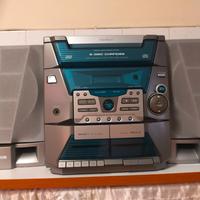 stereo con lettore CD e cassette