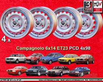 4 pz. cerchi Alfa Romeo 6x14 Alfetta Giulietta 75