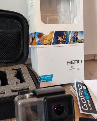 GoPro Hero, scatola originale, custodia, accessori