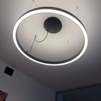 N. 2 Lampade a Sospensione LED Circolari – Nero