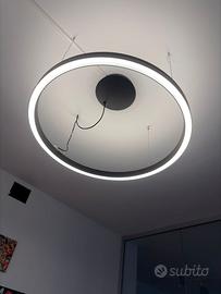 N. 2 Lampade a Sospensione LED Circolari – Nero