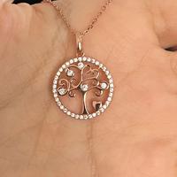 Collana oro rosa - argento 925