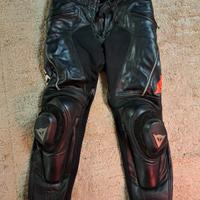 pantalone pelle con saponette Dainese