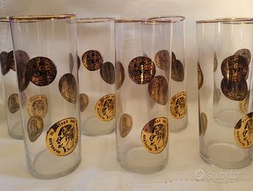 Set di 7 bicchieri vintage