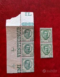 1926- francobolli 25 ct con varietà 