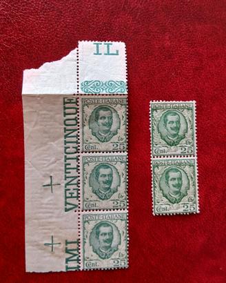 1926- francobolli 25 ct con varietà 