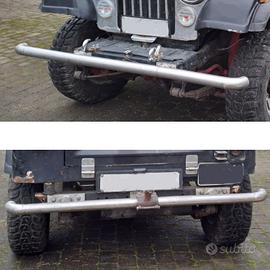 coppia paraurti acciaio inox fuoristrada 4x4 jeep