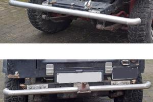 coppia paraurti acciaio inox fuoristrada 4x4 jeep