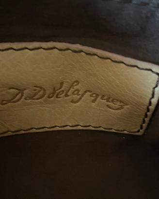 Borsa in pelle con dipinto