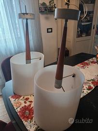coppia lampadari vetro
