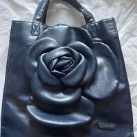 Borsa Pelle blu CAMOMILLA