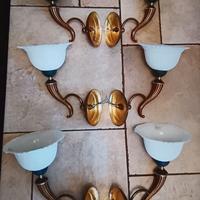 6 applique in ottone anni 80