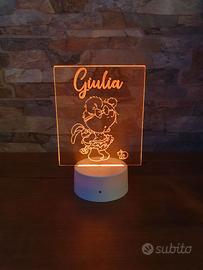 Lampada plexiglass personalizzata