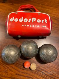 2 Bocce in ferro boccini borsa una in omaggio