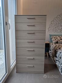 Settimino - cassettiera effetto olmo cenere