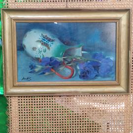 SERGIO BORELLA-AREZZO-BROCCA con FIORI- ad OLIO