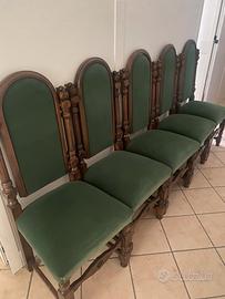 6 sedie primi del 900