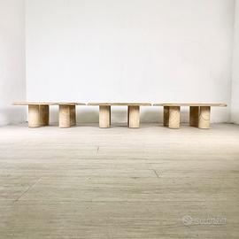 Tre tavolini in pietra vintage anni ‘70