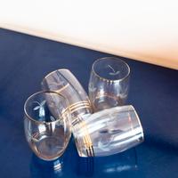 Bicchieri retrò con bordo dorato