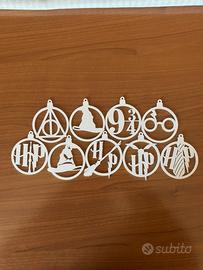 Set 9 decorazioni natalizie a tema Harry Potter