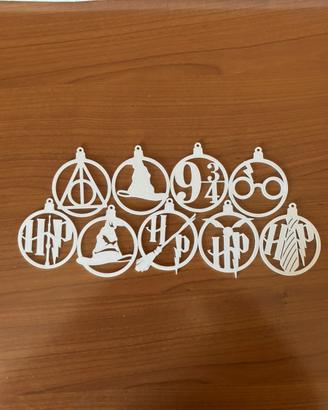 Set 9 decorazioni natalizie a tema Harry Potter