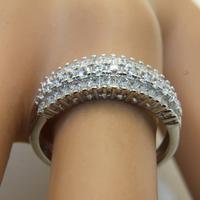 Stupendo anello argento pavè pietre CZ