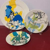 3 Piatti serie Disney in tavola in porcellana