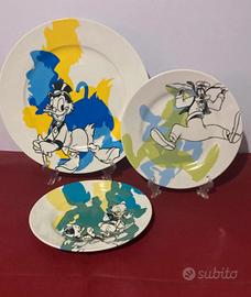 3 Piatti serie Disney in tavola in porcellana