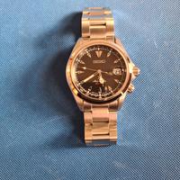 Seiko alpinist quadrante nero orologio automatico 