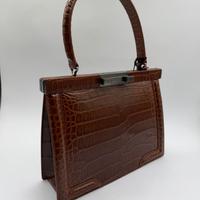 Alaia Cecile borsa alligatore marrone misura picc