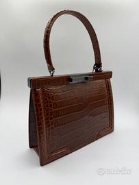 Alaia Cecile borsa alligatore marrone misura picc