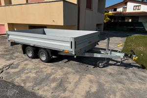 Carrello rimorchio Humbaur doppio asse 2500kg