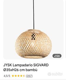 lampadario in rattan