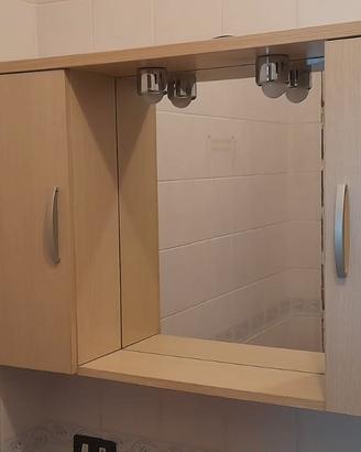 Specchiera da Bagno in legno illuminata