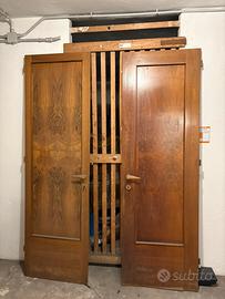 Coppie di porte in radica anni ‘70