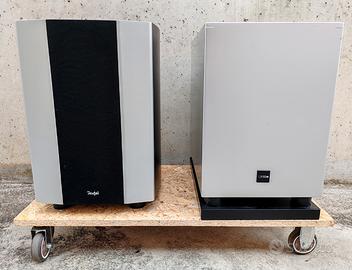 Due subwoofer attivi Canton e Teufel