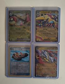Lotto 4 carte Pokemon rare 