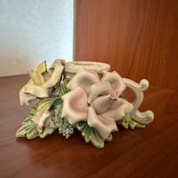 Portacandela Capodimonte ceramica