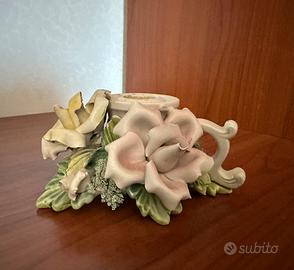 Portacandela Capodimonte ceramica